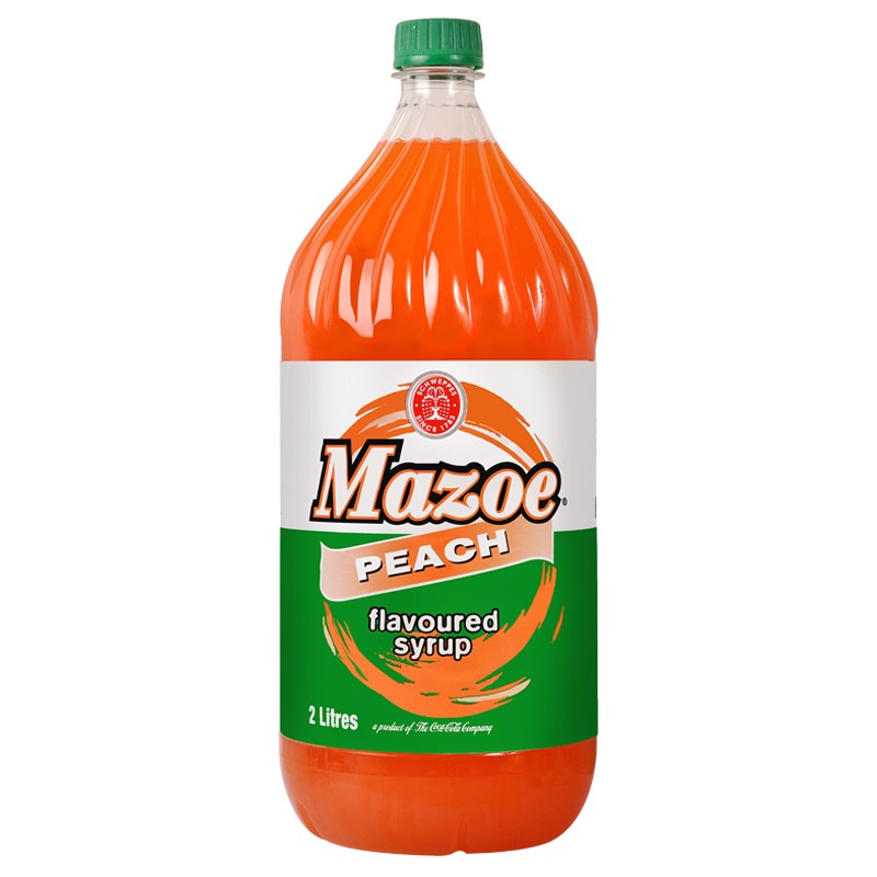 Mazoe Peach 6 x 2 Litre Case - Sweet & Summery Peach Cordial